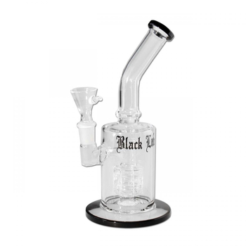 Бонг Black Leaf Bubbler Drum Percolator black - Бонги - Бонги стеклянные - Изогнутые бонги - Магазин домашних увлечений homehobbyshop.ru